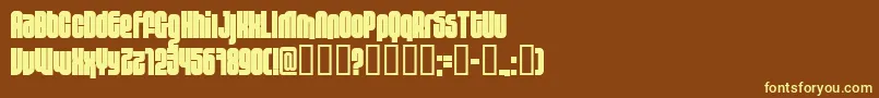10.12fen-fontti – keltaiset fontit ruskealla taustalla