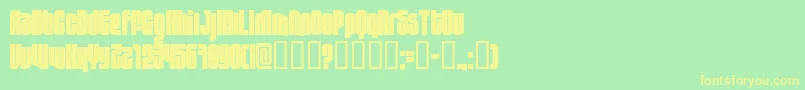 Шрифт 10.12fen – жёлтые шрифты на зелёном фоне