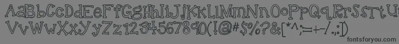 Kbtalkingloudly Font – Black Fonts on Gray Background