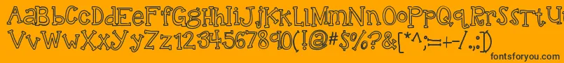 Kbtalkingloudly Font – Black Fonts on Orange Background