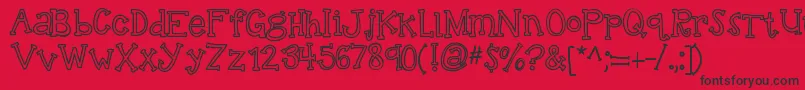 Kbtalkingloudly Font – Black Fonts on Red Background