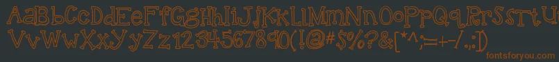 Kbtalkingloudly Font – Brown Fonts on Black Background