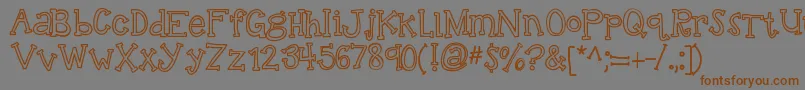 Kbtalkingloudly Font – Brown Fonts on Gray Background