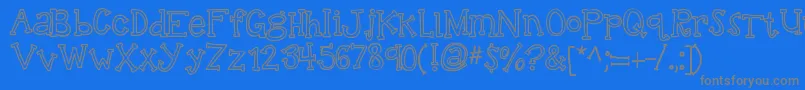 Kbtalkingloudly Font – Gray Fonts on Blue Background