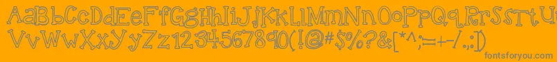 Kbtalkingloudly Font – Gray Fonts on Orange Background