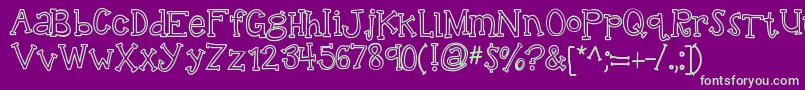 Kbtalkingloudly Font – Green Fonts on Purple Background