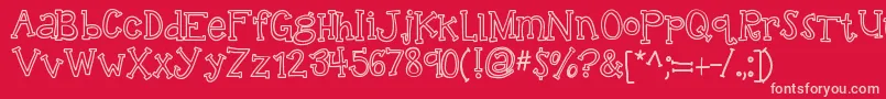 Kbtalkingloudly Font – Pink Fonts on Red Background