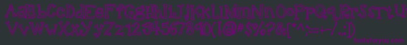 Kbtalkingloudly Font – Purple Fonts on Black Background