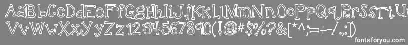 Kbtalkingloudly Font – White Fonts on Gray Background