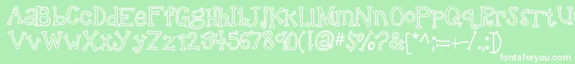 Kbtalkingloudly Font – White Fonts on Green Background