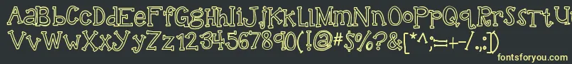 Kbtalkingloudly Font – Yellow Fonts on Black Background