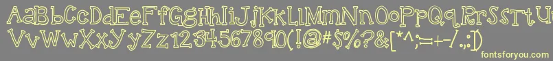 Kbtalkingloudly Font – Yellow Fonts on Gray Background