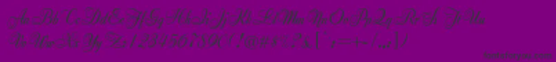 Anette-Schriftart – Schwarze Schriften auf violettem Hintergrund