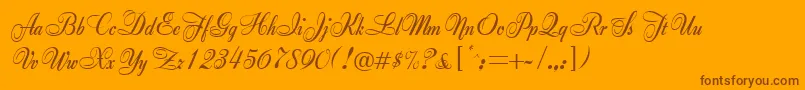 Anette Font – Brown Fonts on Orange Background