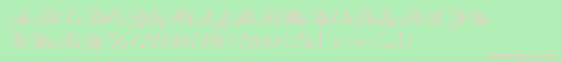 Anette Font – Pink Fonts on Green Background