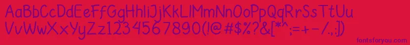 Saridezra Font – Purple Fonts on Red Background