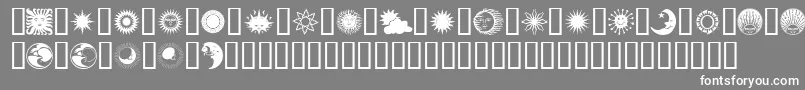 フォントSun ffy – 灰色の背景に白い文字