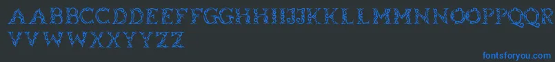 Tribalcase Font – Blue Fonts on Black Background