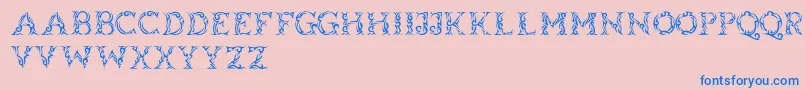 Tribalcase Font – Blue Fonts on Pink Background