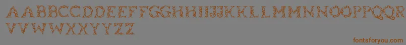 Tribalcase Font – Brown Fonts on Gray Background