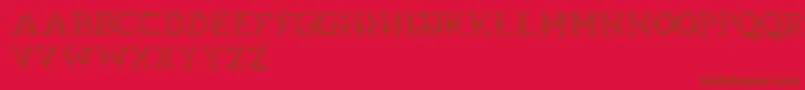 フォントTribalcase – 赤い背景に茶色の文字