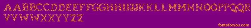 Tribalcase Font – Orange Fonts on Purple Background