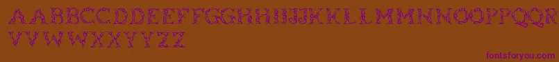 Tribalcase Font – Purple Fonts on Brown Background