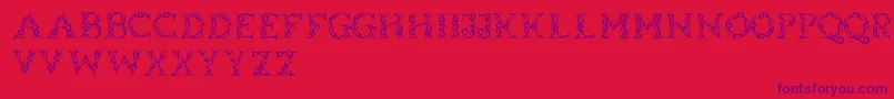 Tribalcase Font – Purple Fonts on Red Background