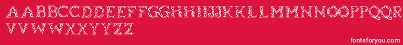 フォントTribalcase – 赤い背景に白い文字