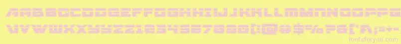 Aircruiseracadlaser Font – Pink Fonts on Yellow Background