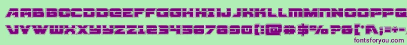 Aircruiseracadlaser Font – Purple Fonts on Green Background