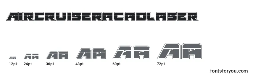 Размеры шрифта Aircruiseracadlaser