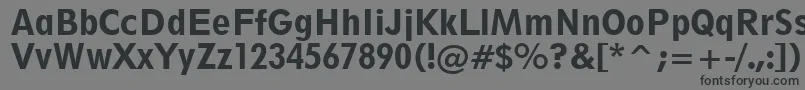 フォントGeometric212HeavyCondensedBt – 黒い文字の灰色の背景