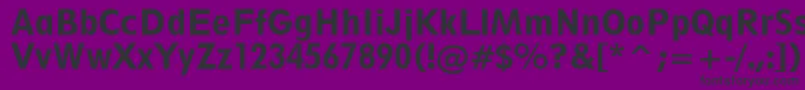 Geometric212HeavyCondensedBt-Schriftart – Schwarze Schriften auf violettem Hintergrund