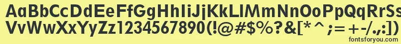 Geometric212HeavyCondensedBt Font – Black Fonts on Yellow Background