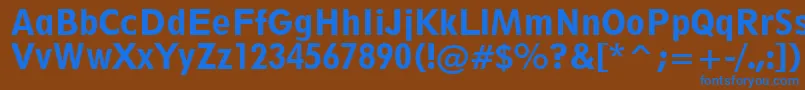 Geometric212HeavyCondensedBt Font – Blue Fonts on Brown Background