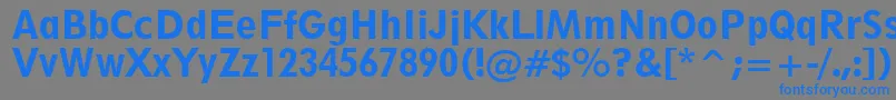 Geometric212HeavyCondensedBt Font – Blue Fonts on Gray Background