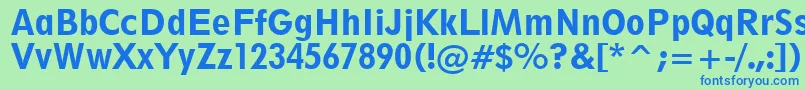 フォントGeometric212HeavyCondensedBt – 青い文字は緑の背景です。