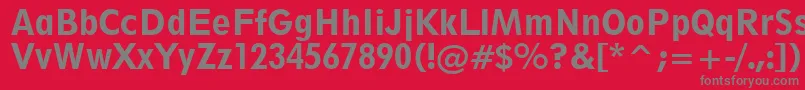Шрифт Geometric212HeavyCondensedBt – серые шрифты на красном фоне