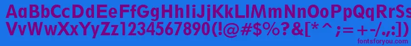 Шрифт Geometric212HeavyCondensedBt – фиолетовые шрифты на синем фоне