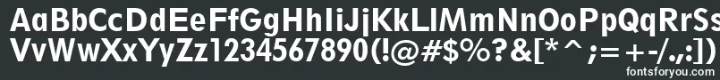 フォントGeometric212HeavyCondensedBt – 黒い背景に白い文字