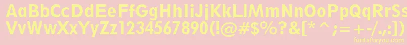 Geometric212HeavyCondensedBt Font – Yellow Fonts on Pink Background