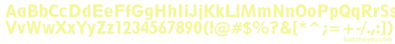 Geometric212HeavyCondensedBt Font – Yellow Fonts on White Background