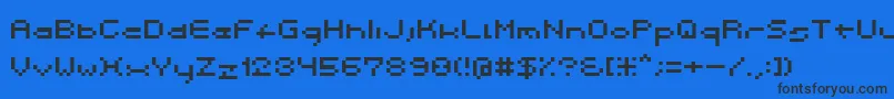 Spacebit Font – Black Fonts on Blue Background