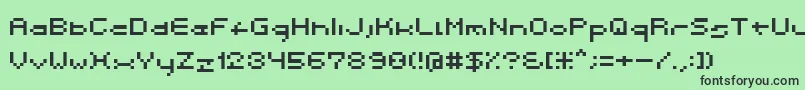 Spacebit Font – Black Fonts on Green Background