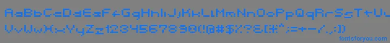 Spacebit Font – Blue Fonts on Gray Background