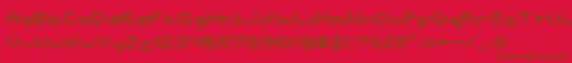 Spacebit Font – Brown Fonts on Red Background