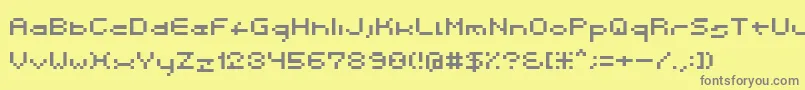 Czcionka Spacebit – szare czcionki na żółtym tle