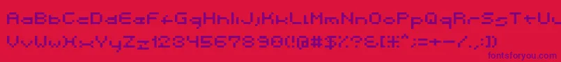 Spacebit Font – Purple Fonts on Red Background