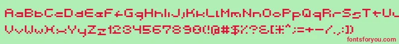 Spacebit Font – Red Fonts on Green Background